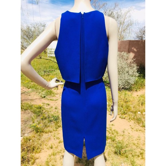 Vintage Rimini Saks Fifth Avenue Royal Blue Beaded Formal Sheath Dress S… - Picture 5 of 8